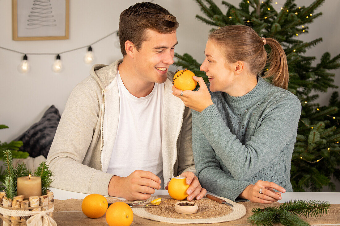 Craft decoration with oranges