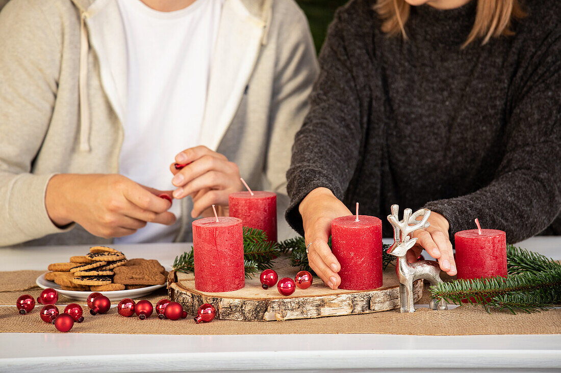 Adventskranz - Dekorieren