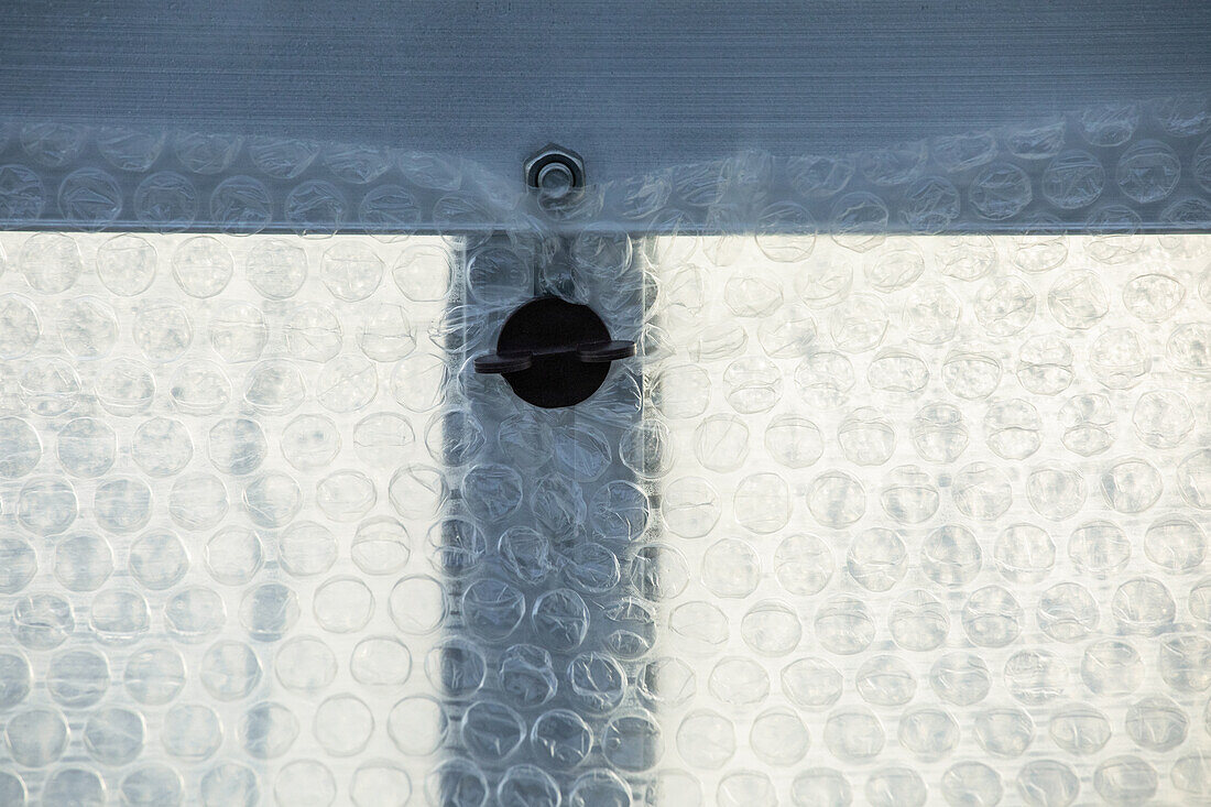 Greenhouse - overwintering with bubble wrap