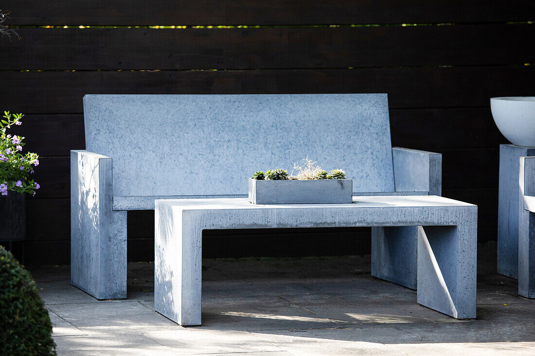 Garden furniture on terrace