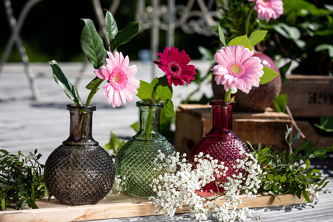 Gerberas in Vasen