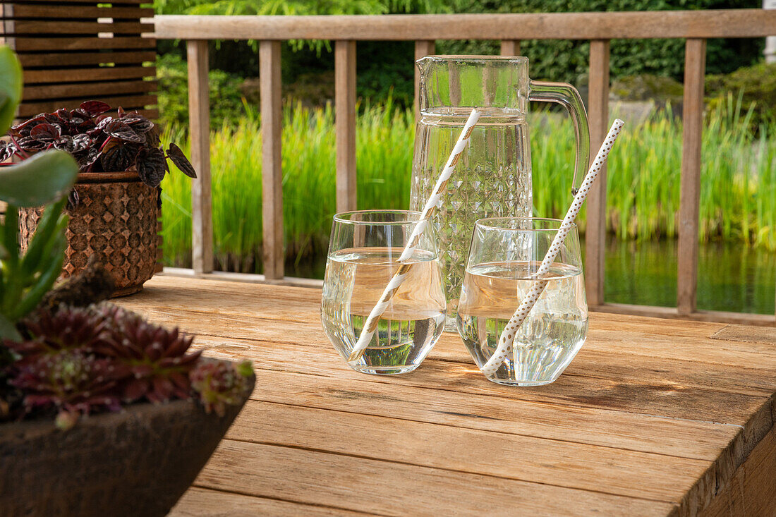 Patio decoration - Glasses on the table