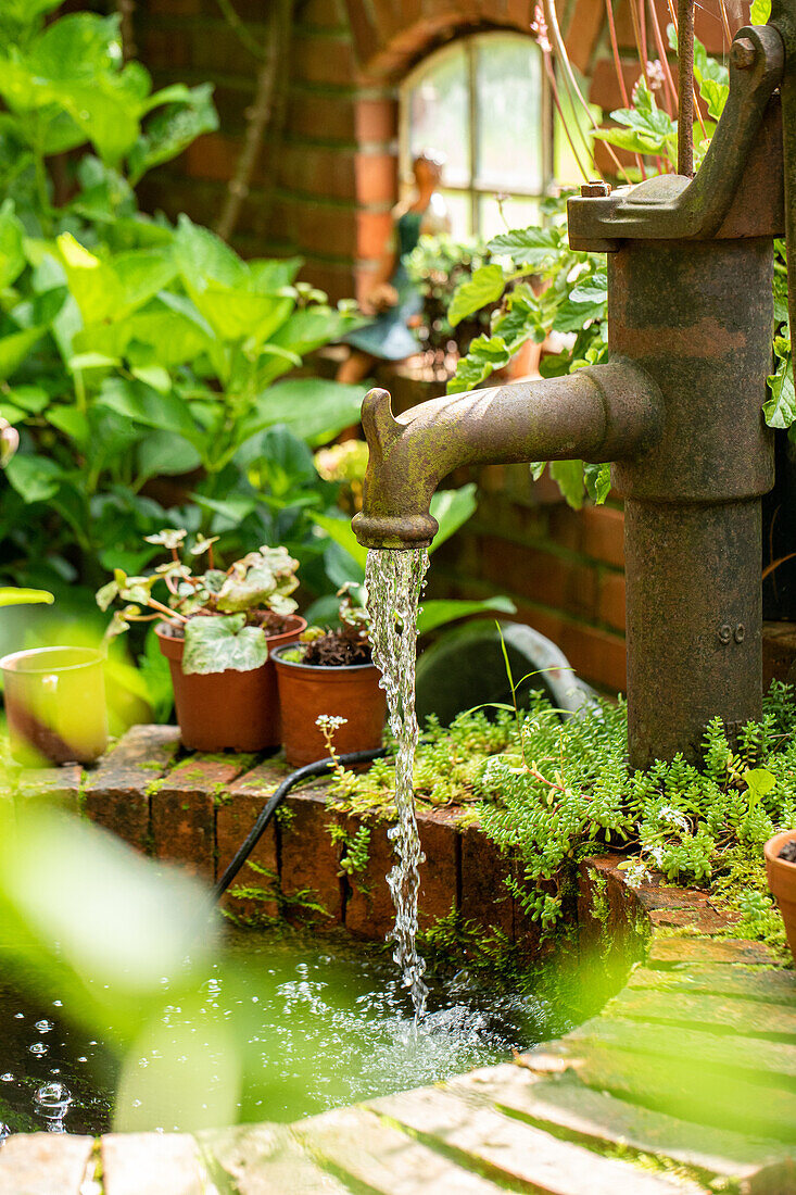 Fountain with water pump