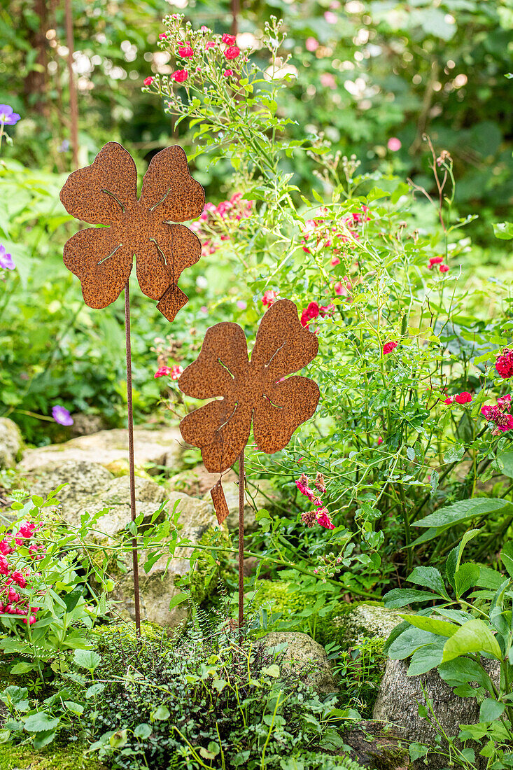 Gartendekoration - Roststeckfiguren