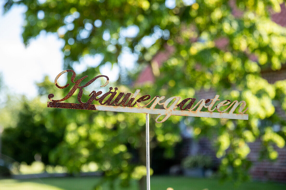 Kräutergarten Schild