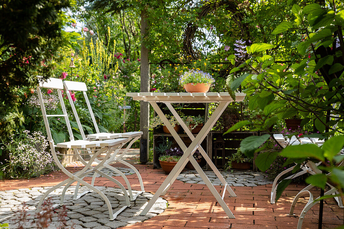 Terrace with garden furniture
