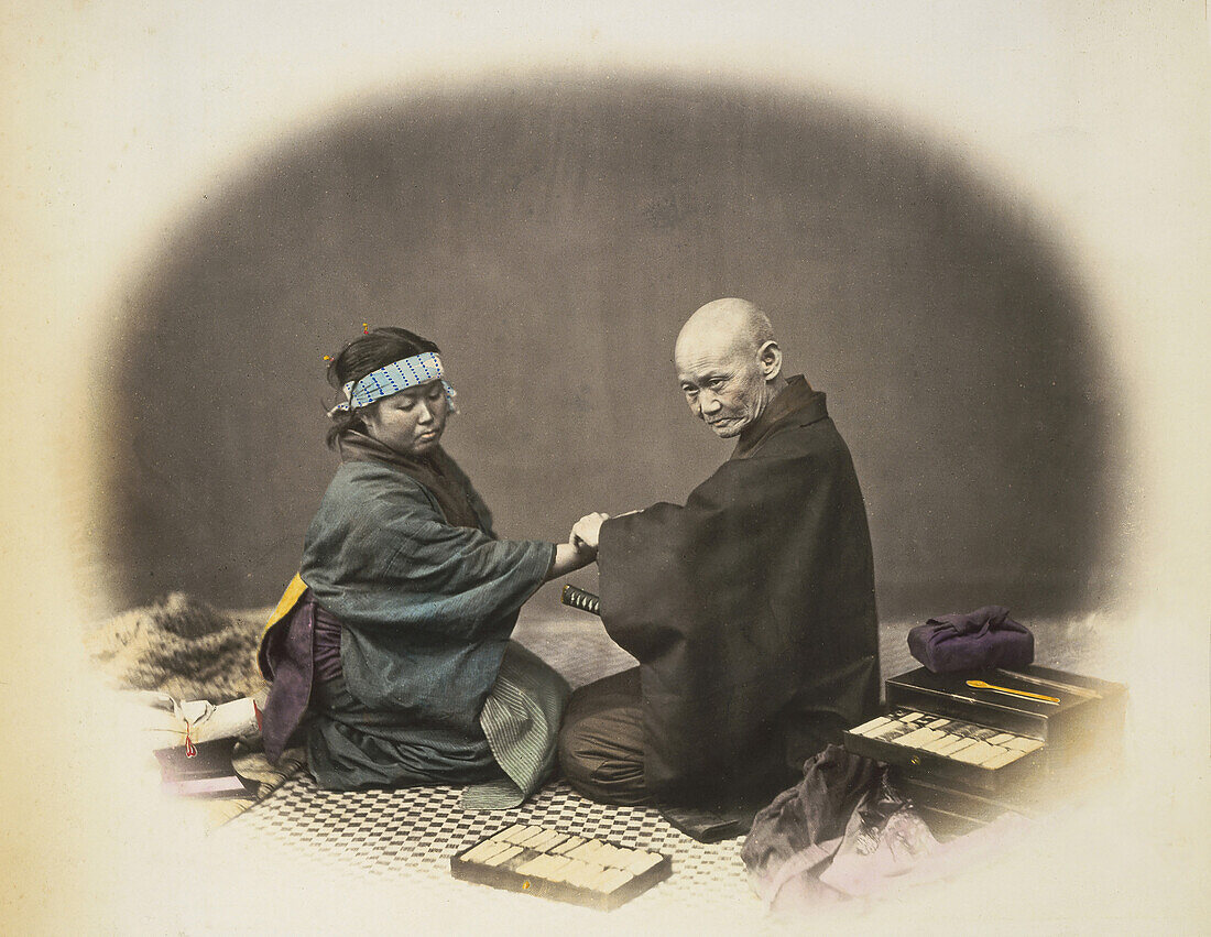 Japanese doctor and patient, 1868