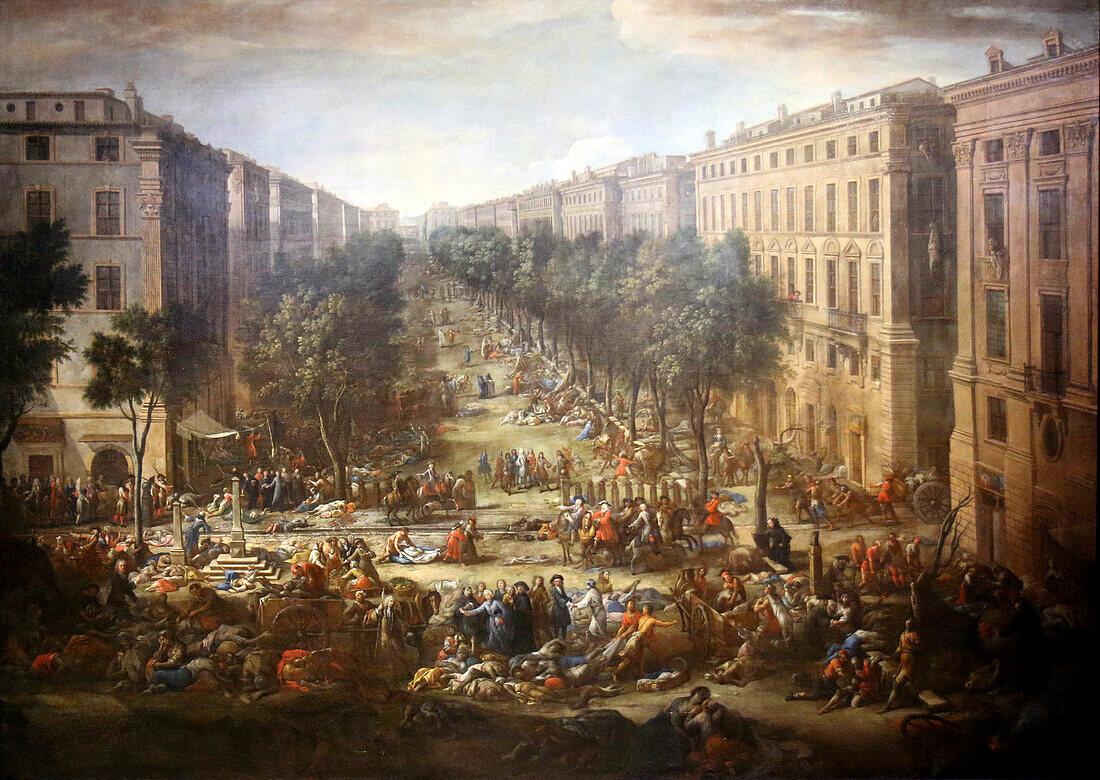 Great plague of Marseille, 1720 illustration