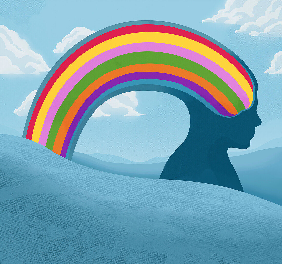 Idea rainbow, conceptual illustration