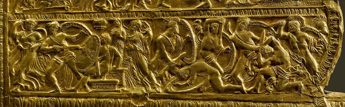 Macedonian gold gorytos, detail