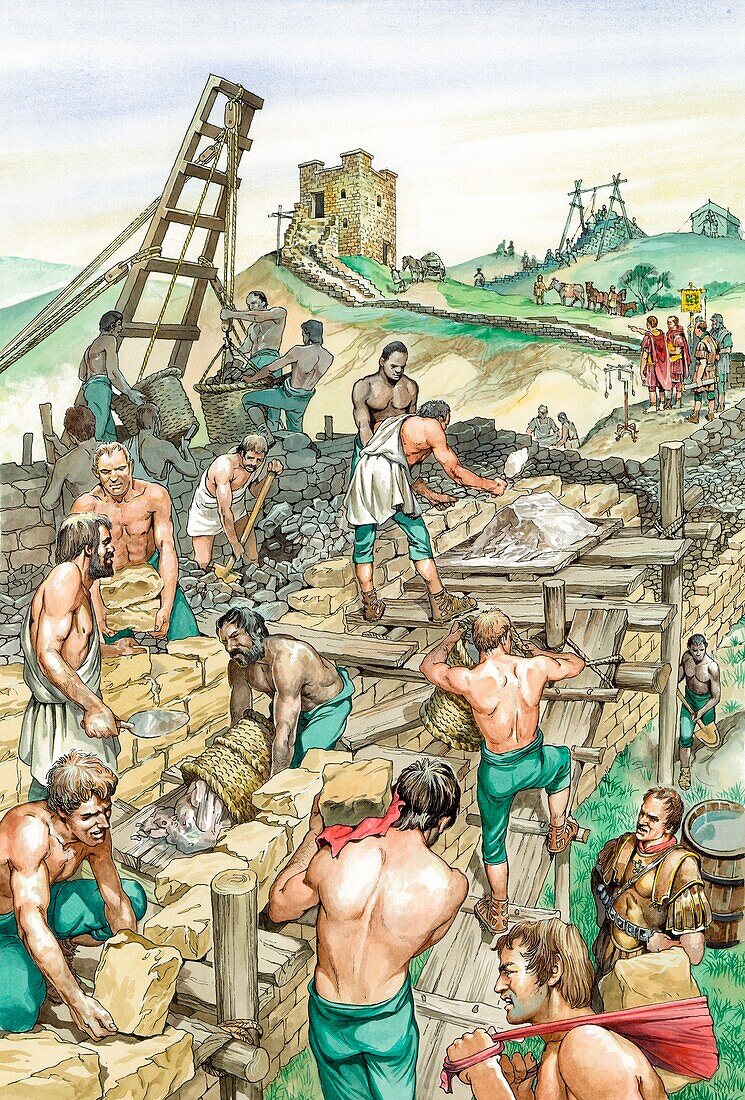 Building Hadrian's Wall, illustration