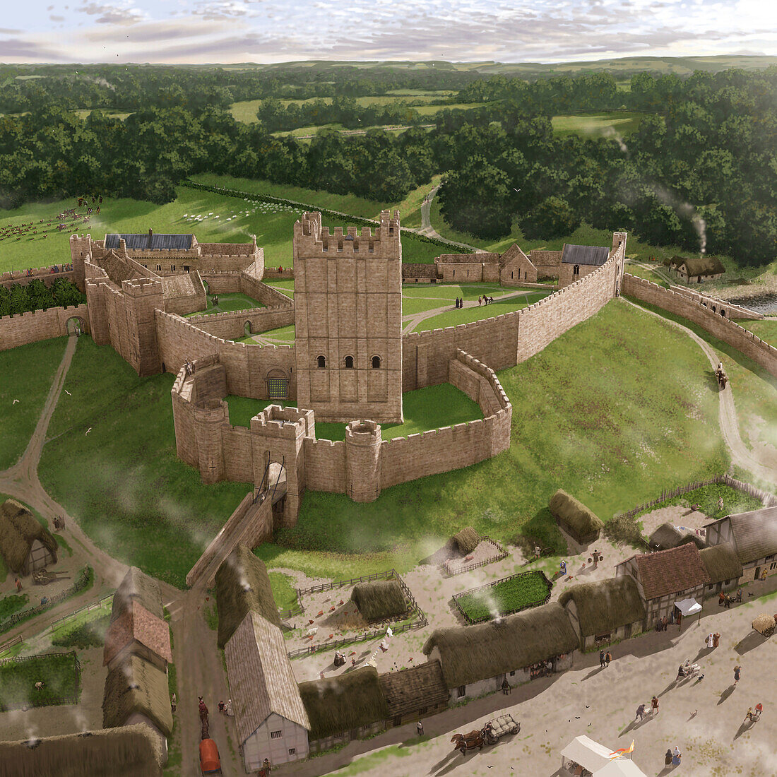 Richmond Castle, North Yorkshire, illustration