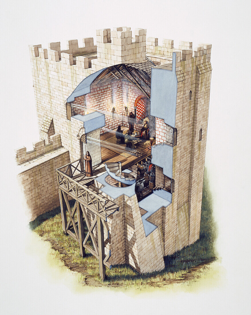 Peveril Castle, illustration
