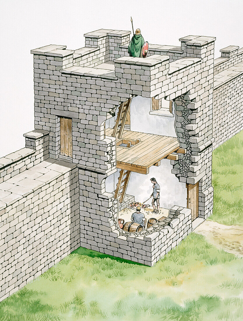 Hadrian's Wall, Banks East Turret, illustration
