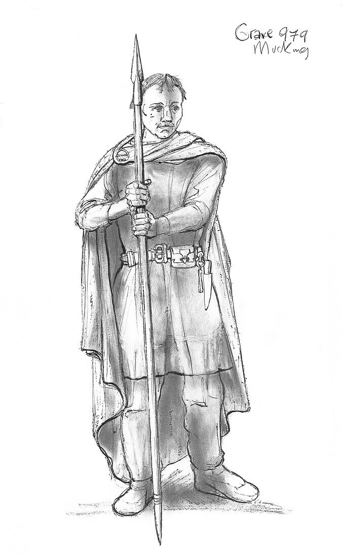 Anglo-Saxon man, illustration