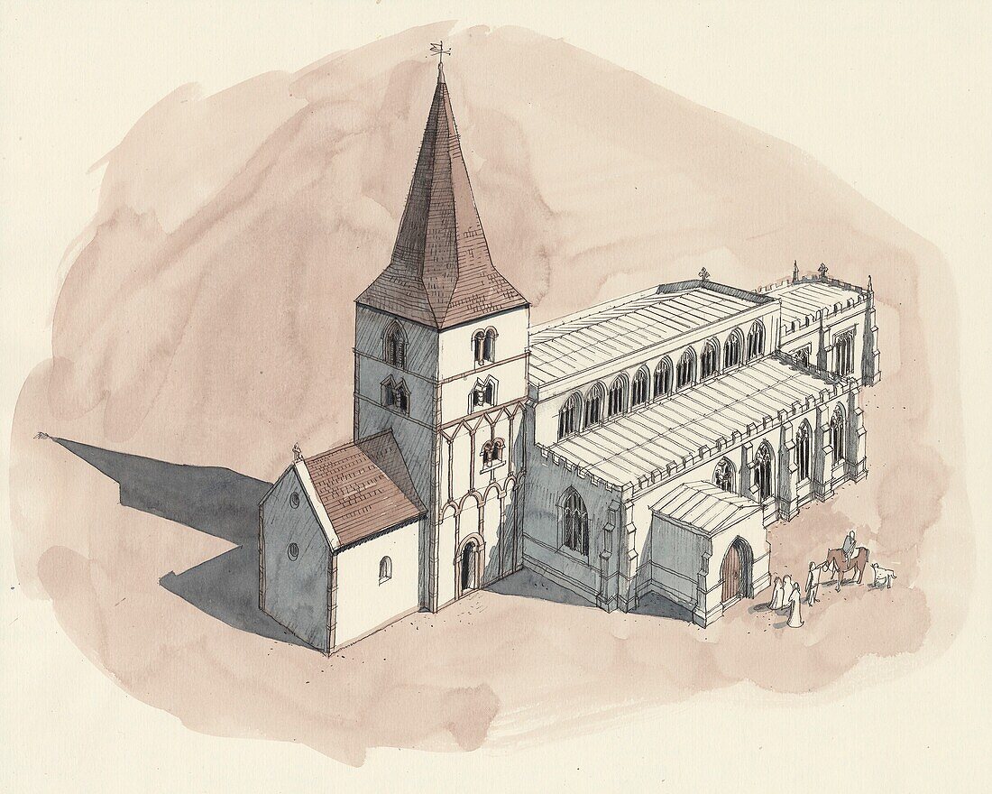St Peters Church, Barton-upon-Humber, Lincolnshire, illustration
