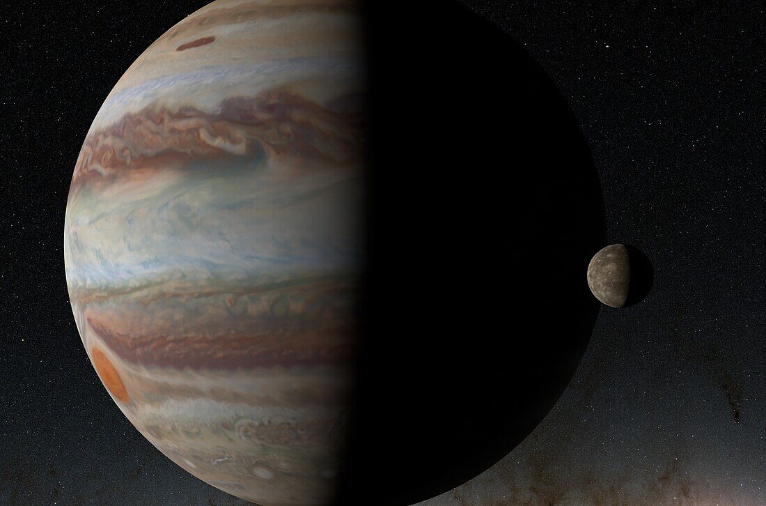 Jupiter and Callisto, illustration