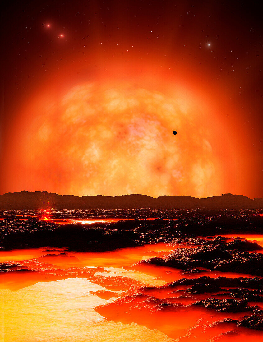Artwork of Red Giant from Planet