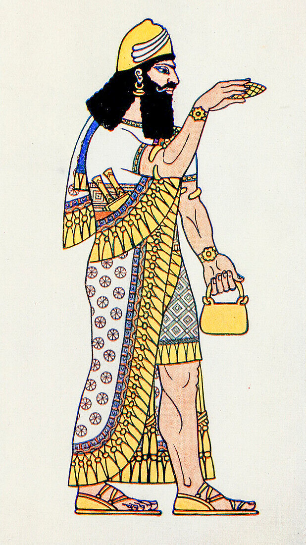 Assyrian mythological personage, illustration
