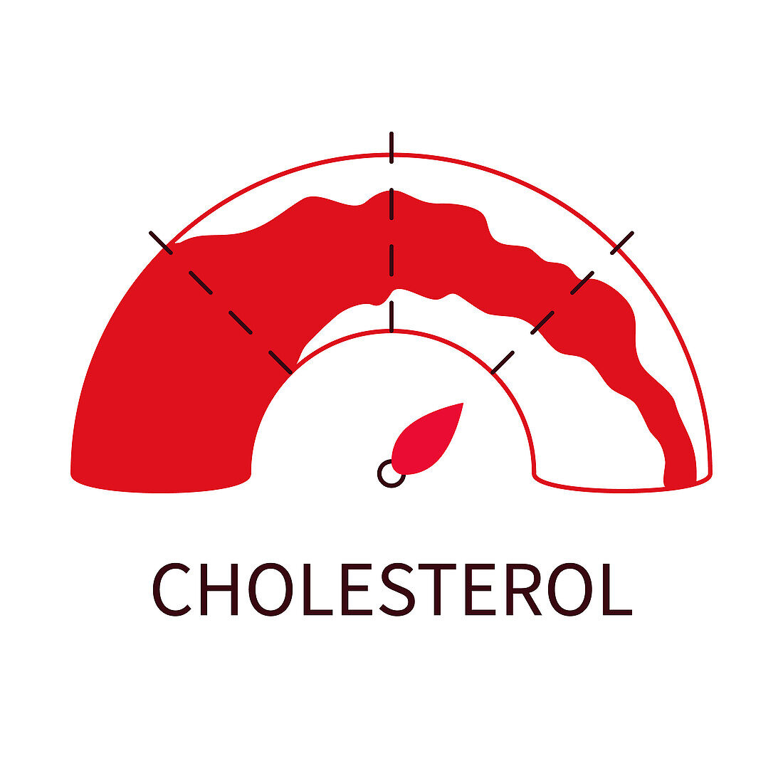 Cholesterol level, conceptual illustration