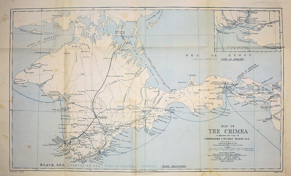 Map of the Crimea, illustration