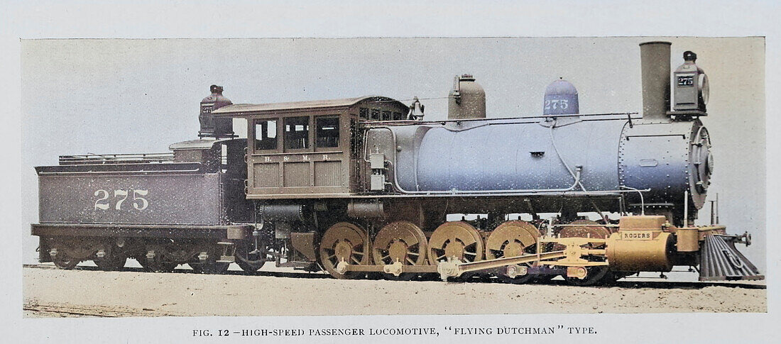 Flying Dutchman high speed passenger locomotive, illustration