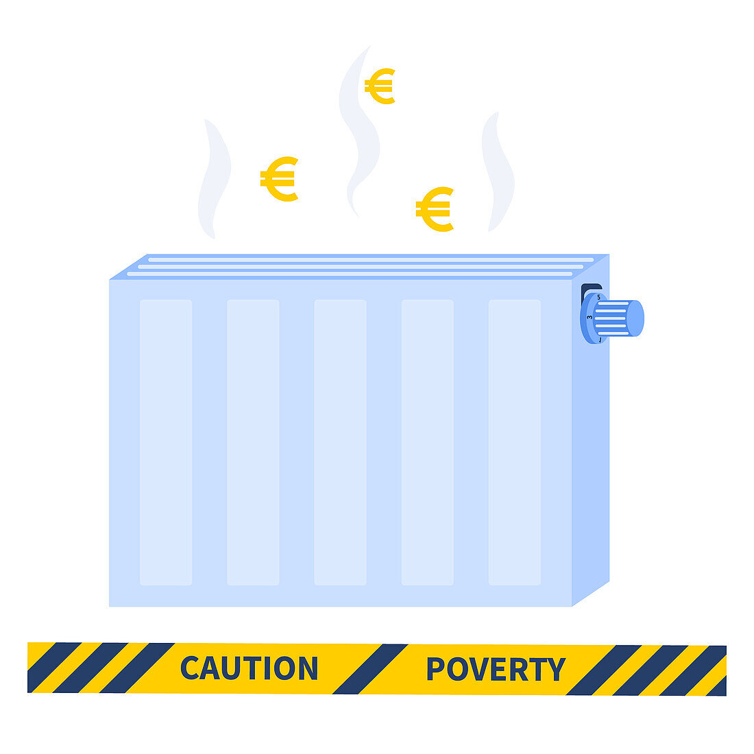 Fuel poverty, conceptual illustration