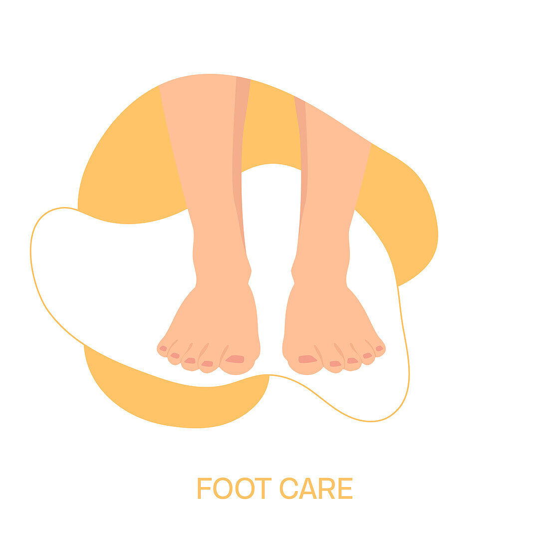 Foot care, conceptual illustration