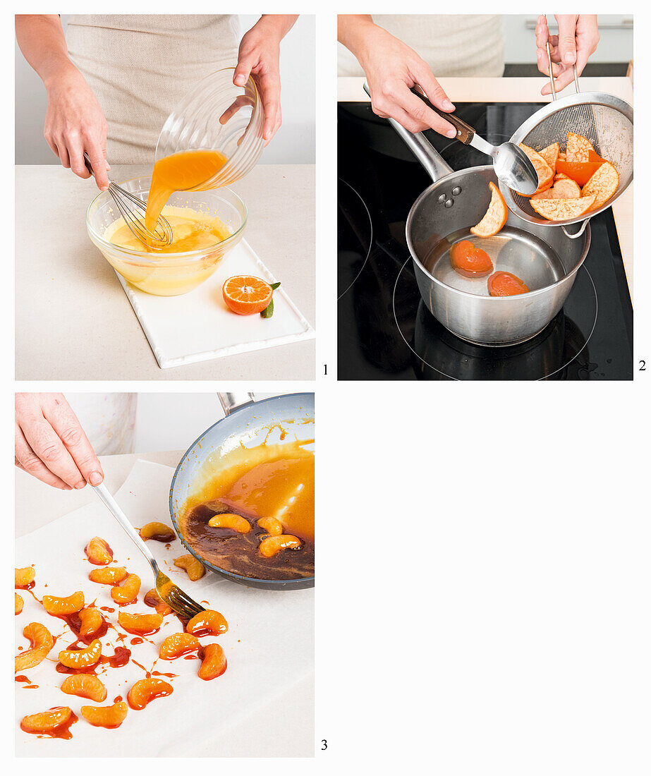 Clementinen-Mousse-Schichtbecher zubereiten