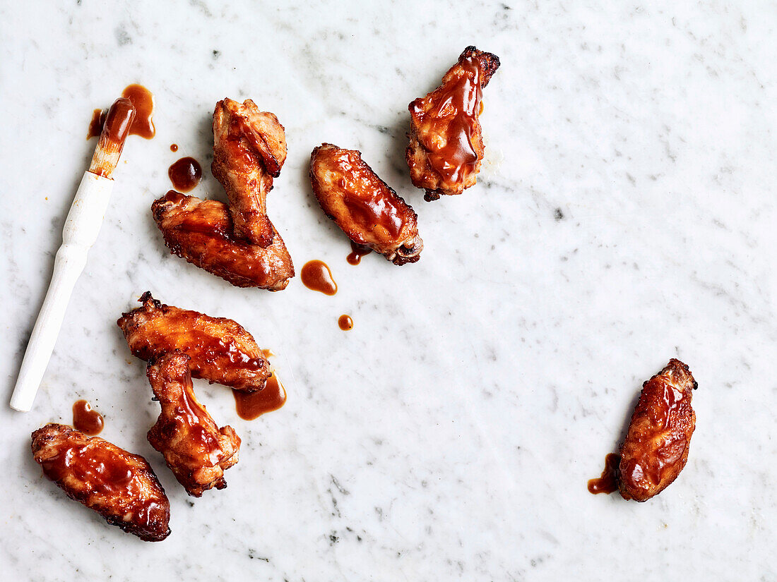 Chicken wings with BBQ bourbon sauce