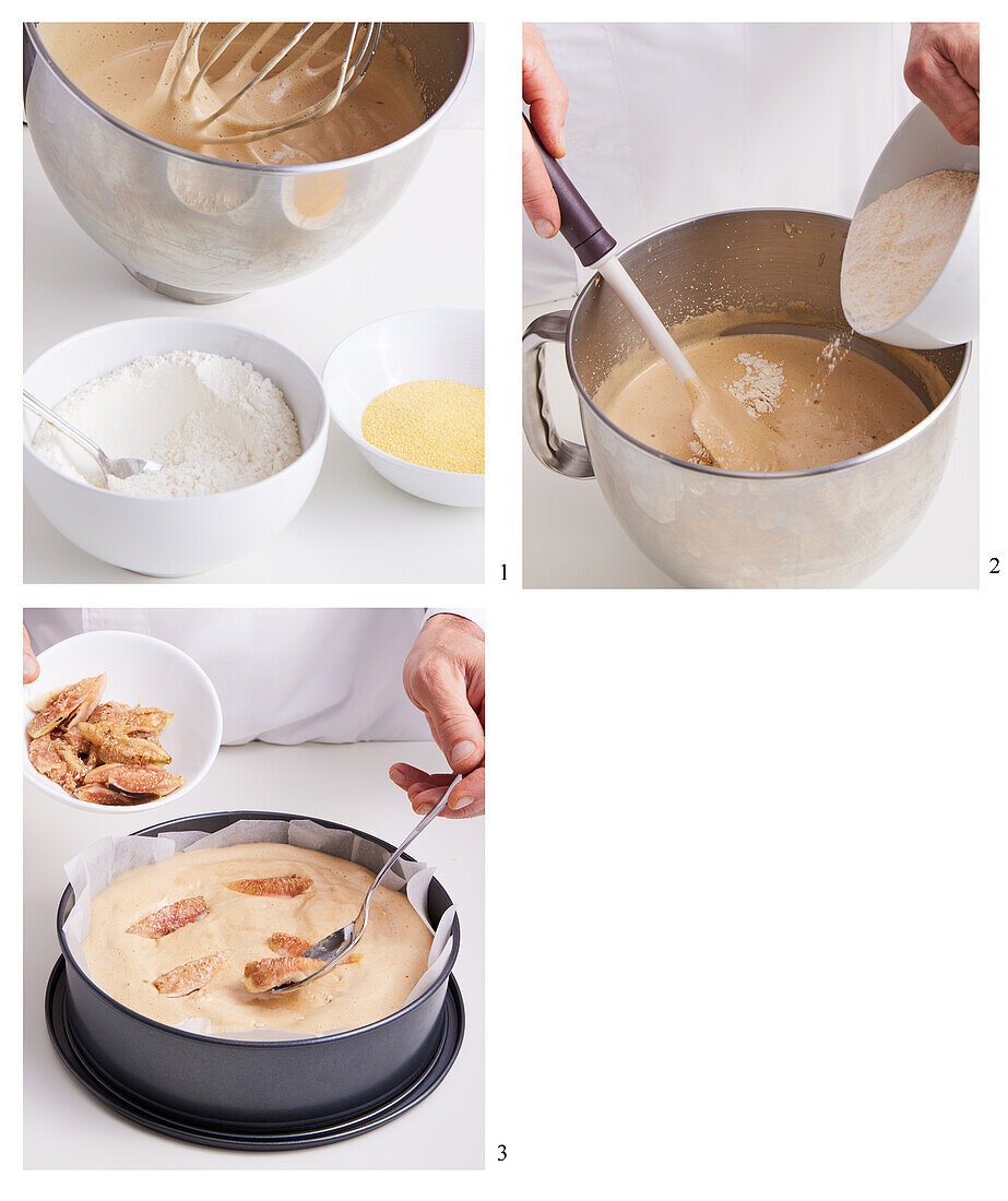 Maismehlkuchen mit Feigen