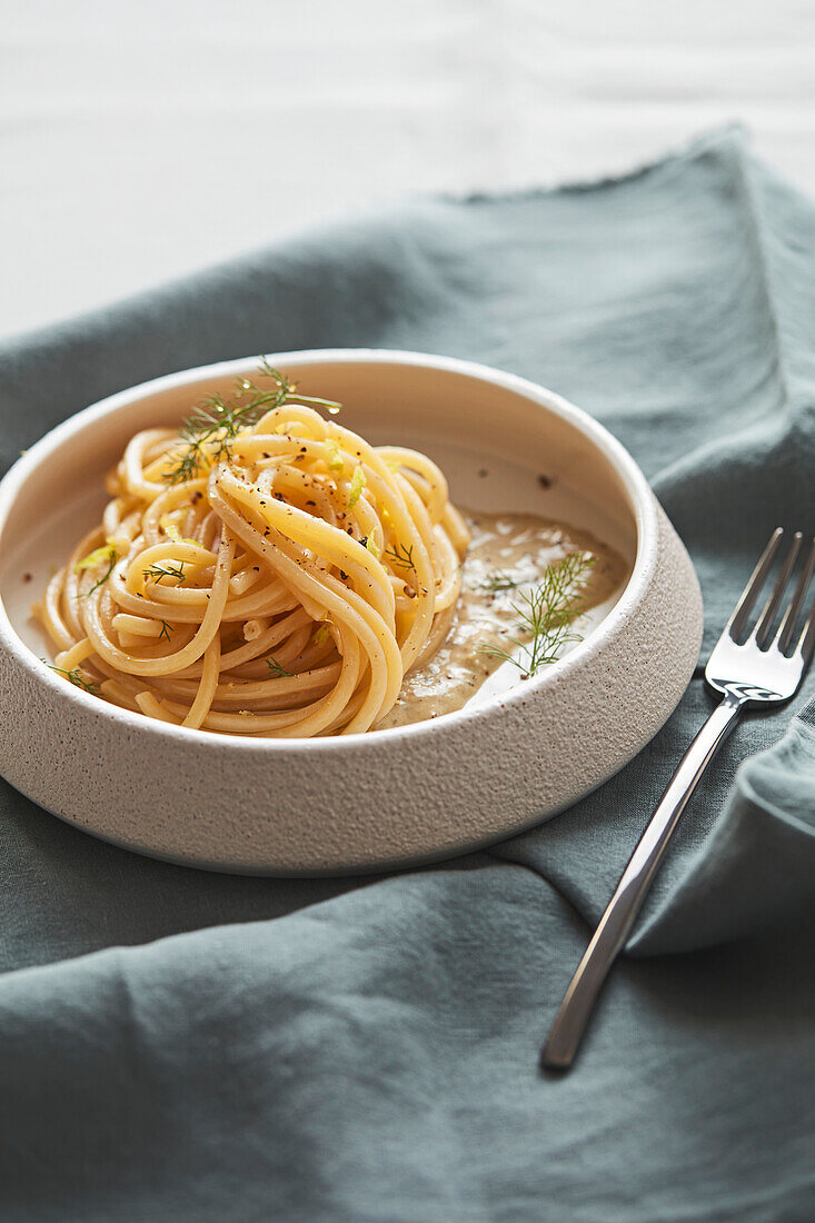 Spaghettini mit Austernsauce