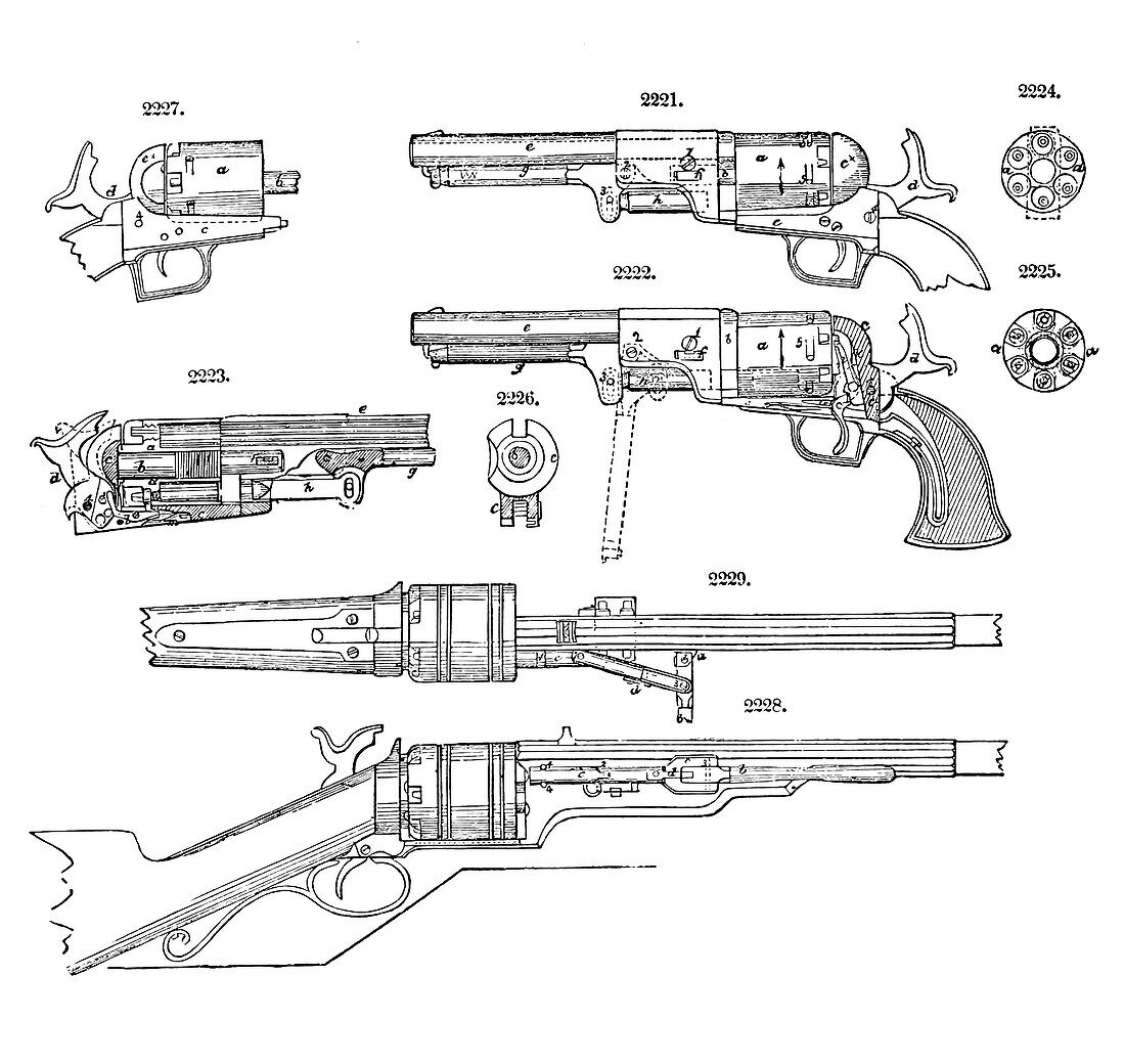 Gun barrels, illustration