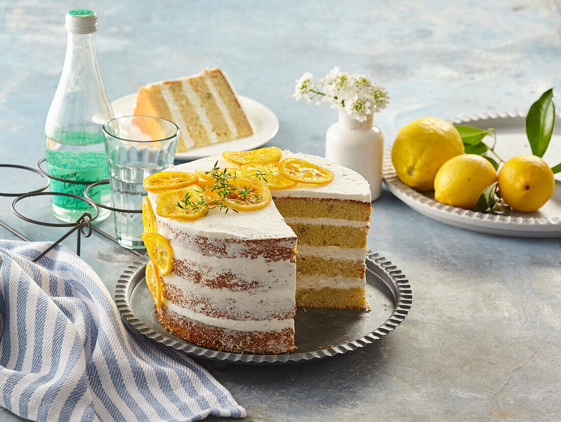 Fresh lemon summer cake