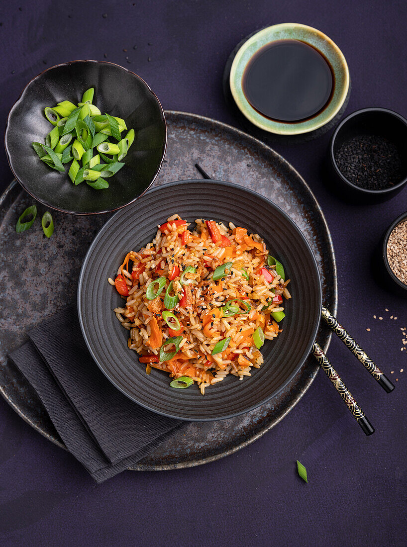 Asian vegetable fried rice