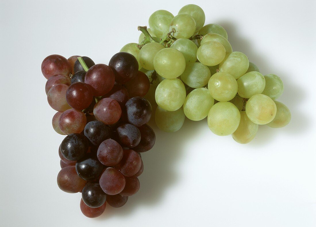 Red and green table grapes