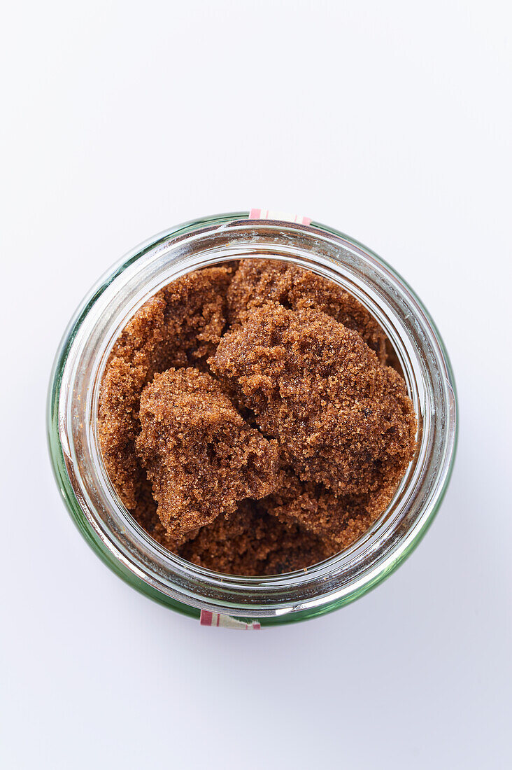 Muscovado sugar in a jar