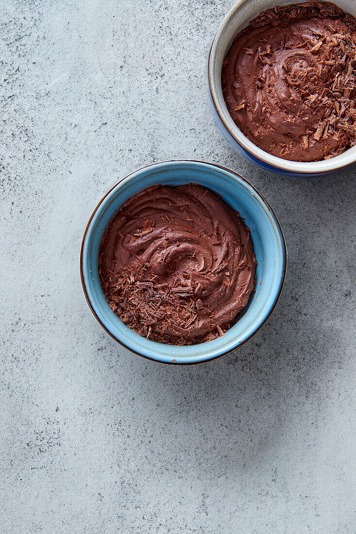 Chocolate mousse made from tofu