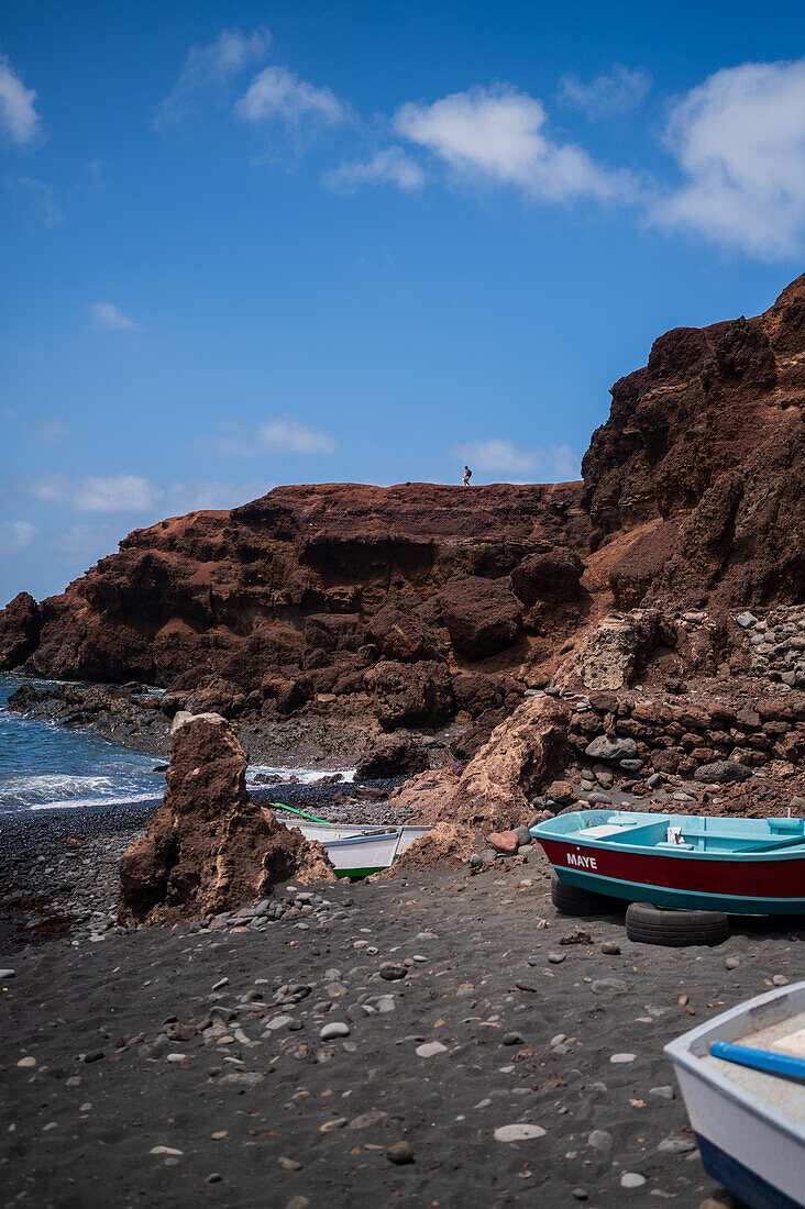 El Golfo Beach (Playa el Golfo) in Lanzarote, Canary Islands, Spain