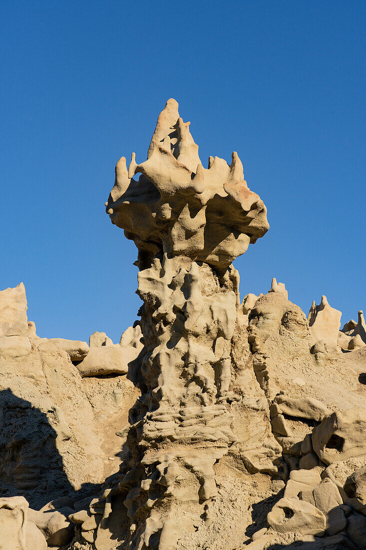 Fantastically eroded sandstone formations in the Fantasy Canyon Recreation Site, near Vernal, Utah.