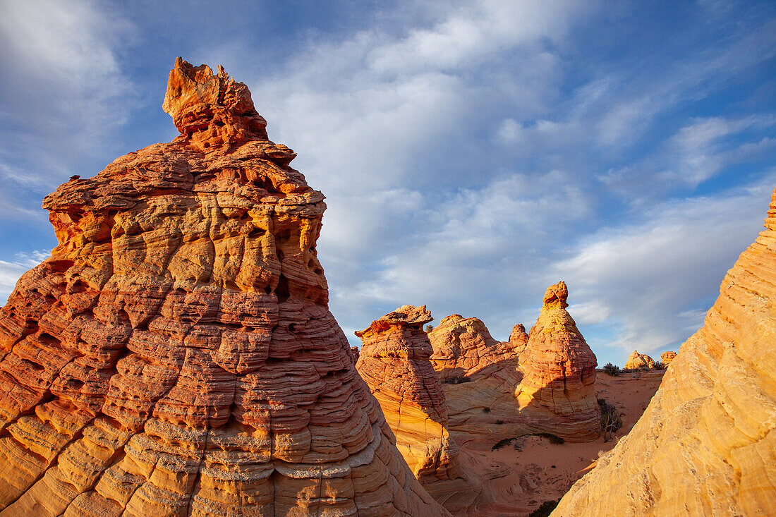 Erodierte Navajo-Sandsteinformationen in den South Coyote Buttes, Vermilion Cliffs National Monument, Arizona