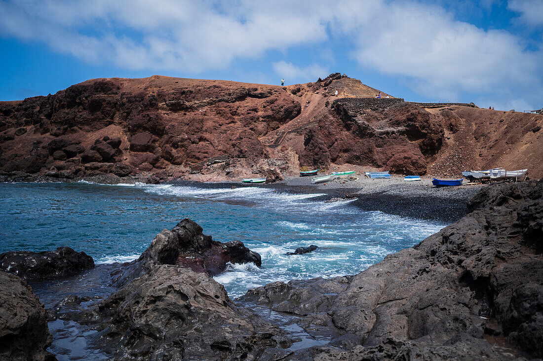 El Golfo Beach (Playa el Golfo) in Lanzarote, Canary Islands, Spain