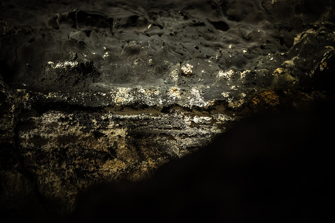 Cueva de los Verdes, a lava tube and tourist attraction of the Haria municipality on the island of Lanzarote in the Canary Islands, Spain