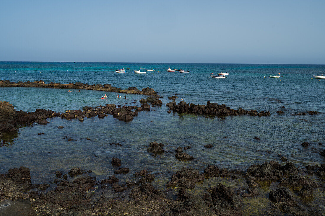 Popular natural pools in Punta Mujeres, a village in the municipality of Haria, Lanzarote, Spain