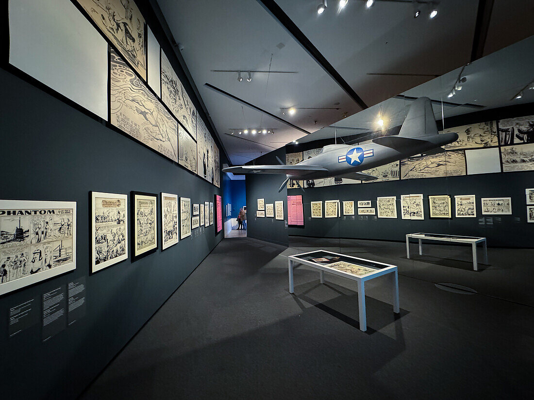 Comic, Dreams and History exhibition at CaixaForum proposes a tour of some of the best comics in history and delves into the comic production process, Zaragoza, Spain