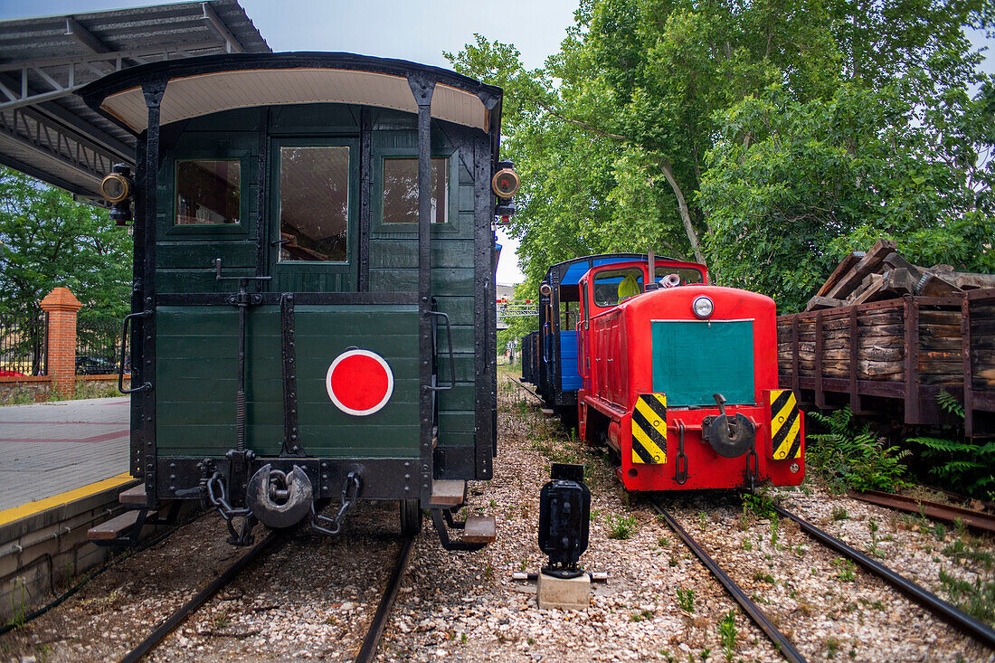 Aliva nº 4 locomotive in the El Tren de Arganda train or Tren de la Poveda train in Arganda del Rey, Madrid, Spain.