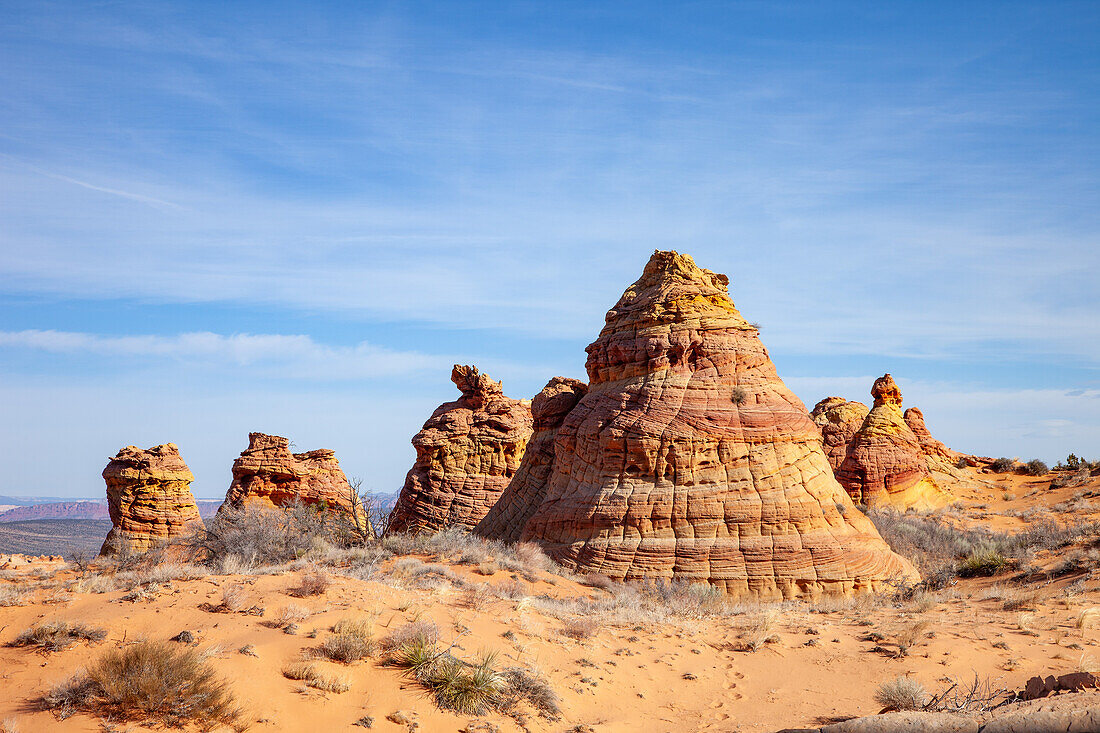 Erodierte Navajo-Sandsteinformationen in den South Coyote Buttes, Vermilion Cliffs National Monument, Arizona