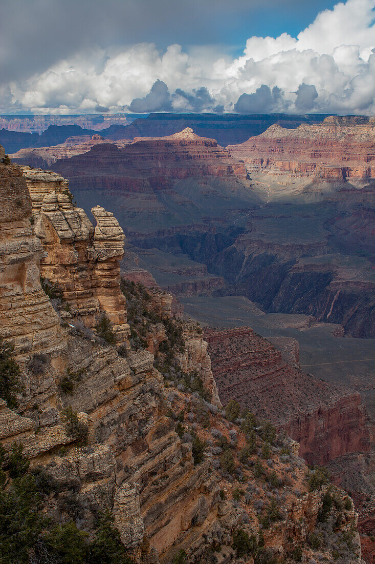 The Inner Gorge of the Grand Canyon from the South Rim, Grand Canyon National Park, Arizona.