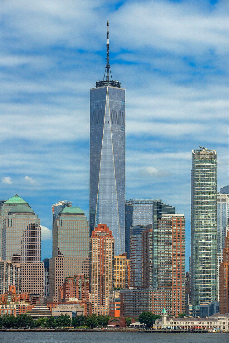 panorama New york skyline usa New York City skyline lower manhattan skyline mit wolkenkratzern, darunter der freedom tower cbd new york usa