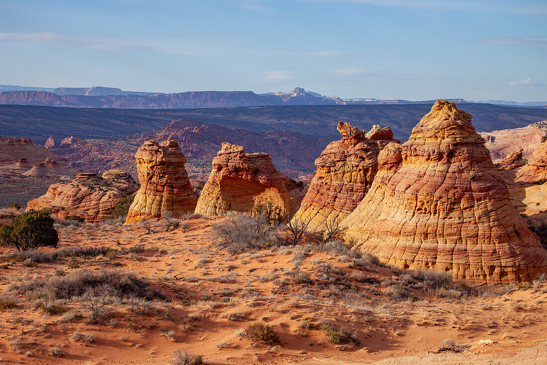 Eroded Navajo sandstone formations in South Coyote Buttes, Vermilion Cliffs National Monument, Arizona.